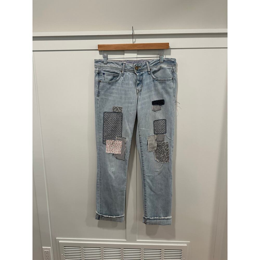 Gap Real Straight Light Wash Patchwork Vintage Lo… - image 1